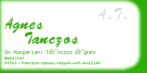 agnes tanczos business card